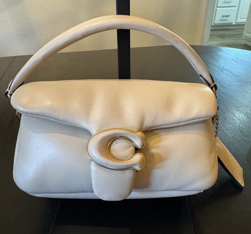 Coach Tabby 18 Pillow Letter C Women's Shoulder Bag - B4/Ivory
